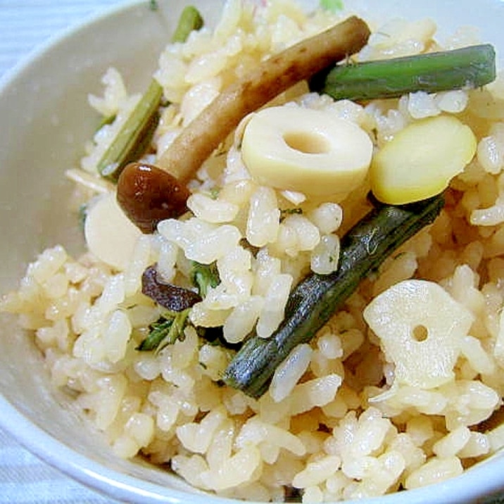 炊飯器で簡単 冷めても美味しい 山菜ごはん レシピ 作り方 By ミルク白うさぎ 楽天レシピ 炊飯器で簡単 冷めても美味しい 山菜ごはん レシピ 作り方 By ミルク白うさぎ 楽天レシピ